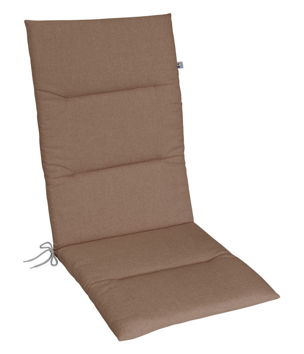  KETTtex Hochlehnerpolster Lindos Taupe, Ca. B120/H4/T50 Cm