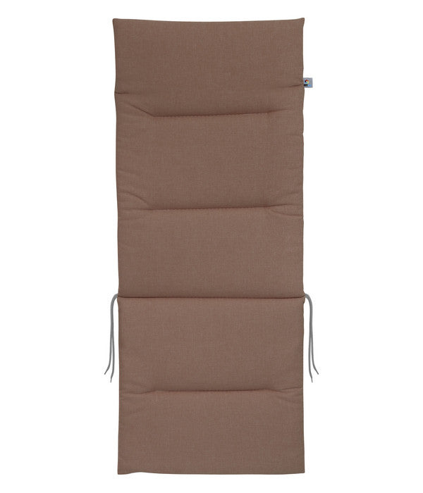  KETTtex Hochlehnerpolster Lindos Taupe, Ca. B120/H4/T50 Cm