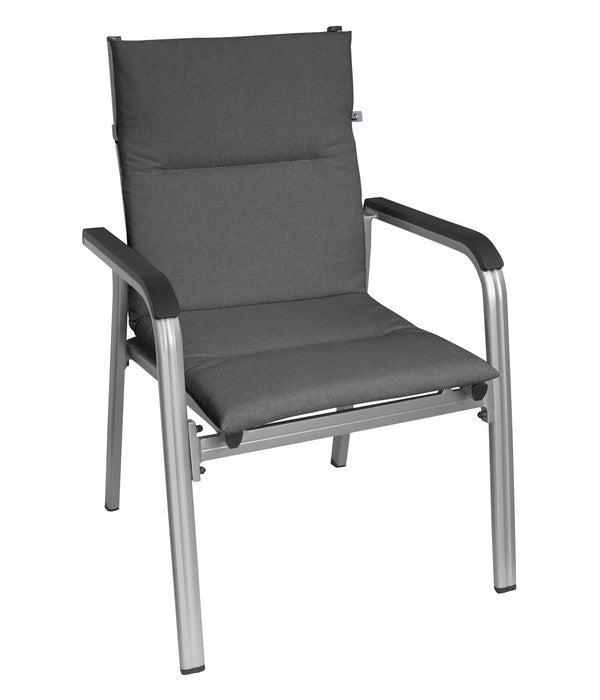  KETTtex Niederlehnerpolster Lindos Grau, Ca. B100/H4/T50 Cm