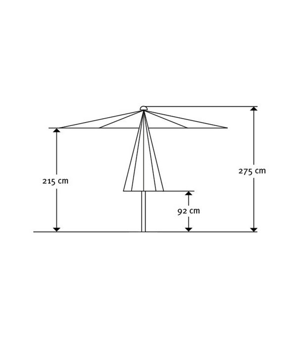  Schneider Sonnenschirm Rooftop, Rund, Ca. Ø350 Cm