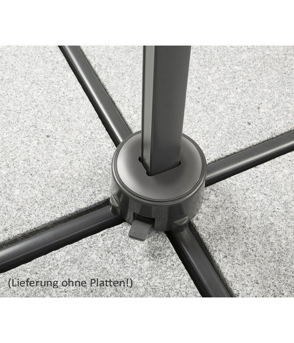  Schneider Ampelschirm Rhodos Junior, Quadratisch, Ca. B230/T230 Cm