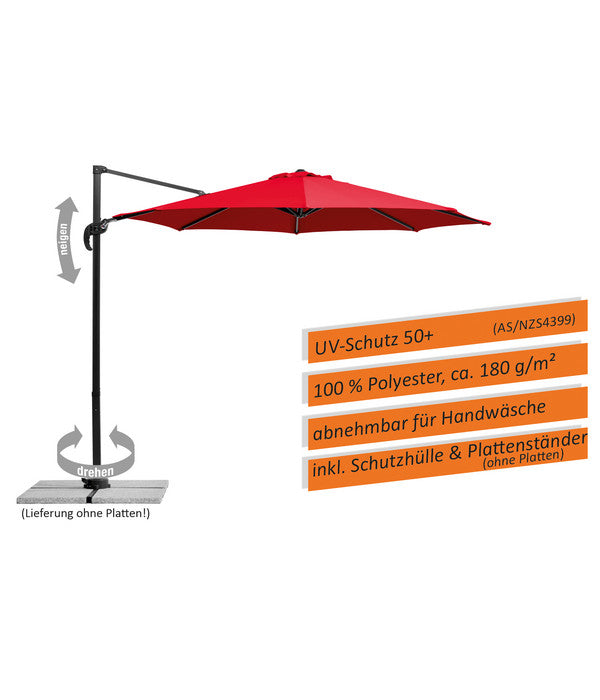  Schneider Ampelschirm Rhodos Junior, Quadratisch, Ca. B230/T230 Cm